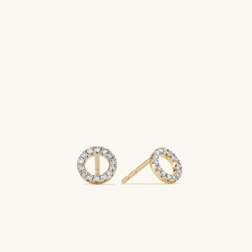 Mejuri- Diamond Halo Studs